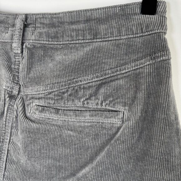 Pilcro Anthropologie Corduroy Mini Skirt Size 4 Gray Cotton Modal Blend Fall - Picture 6 of 13